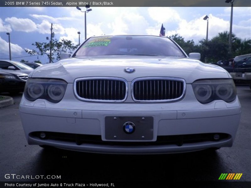 Alpine White / Black/Black 2005 BMW 7 Series 745i Sedan