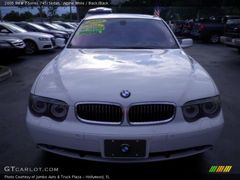 Alpine White / Black/Black 2005 BMW 7 Series 745i Sedan
