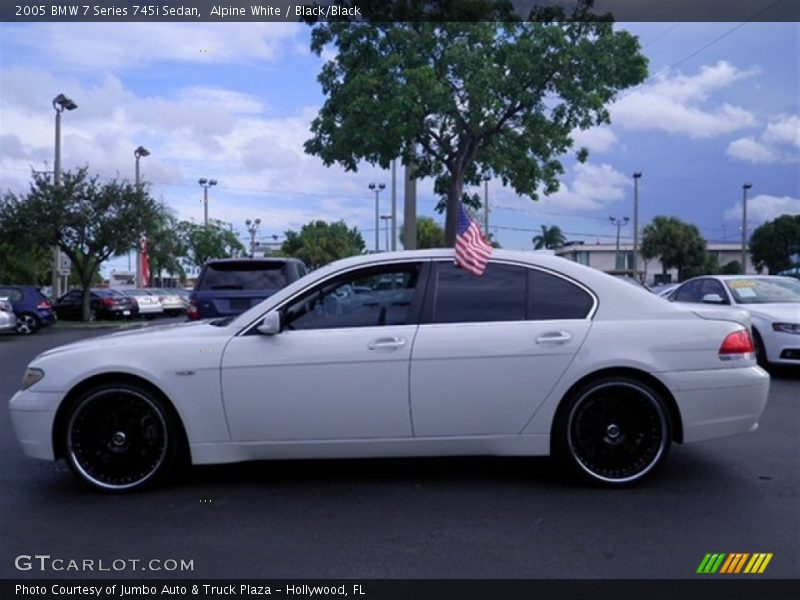 Alpine White / Black/Black 2005 BMW 7 Series 745i Sedan
