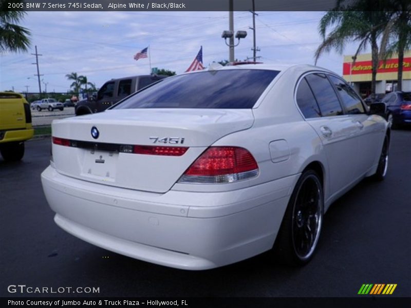 Alpine White / Black/Black 2005 BMW 7 Series 745i Sedan