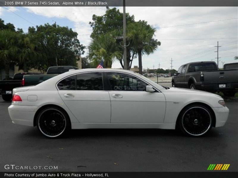 Alpine White / Black/Black 2005 BMW 7 Series 745i Sedan