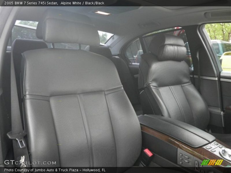 Alpine White / Black/Black 2005 BMW 7 Series 745i Sedan