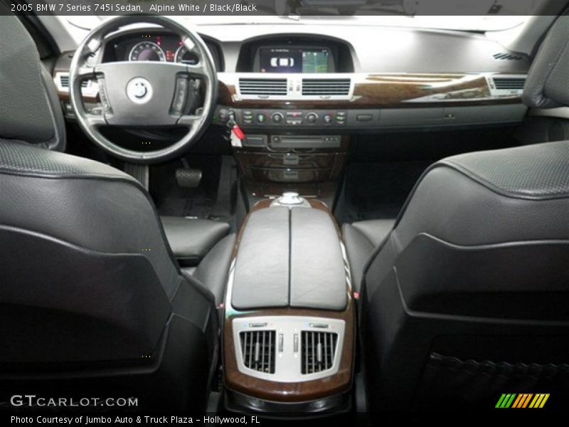 Alpine White / Black/Black 2005 BMW 7 Series 745i Sedan