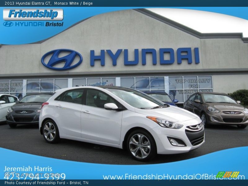 Monaco White / Beige 2013 Hyundai Elantra GT