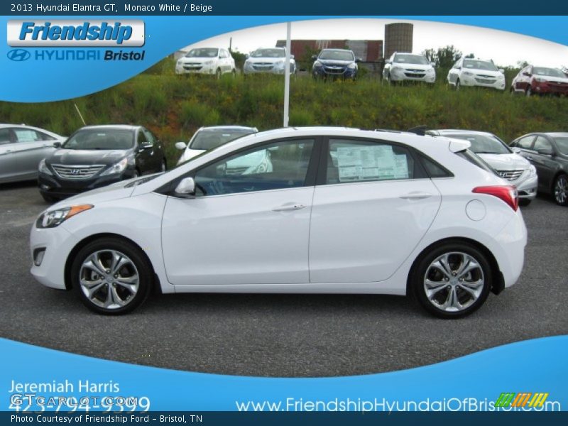 Monaco White / Beige 2013 Hyundai Elantra GT