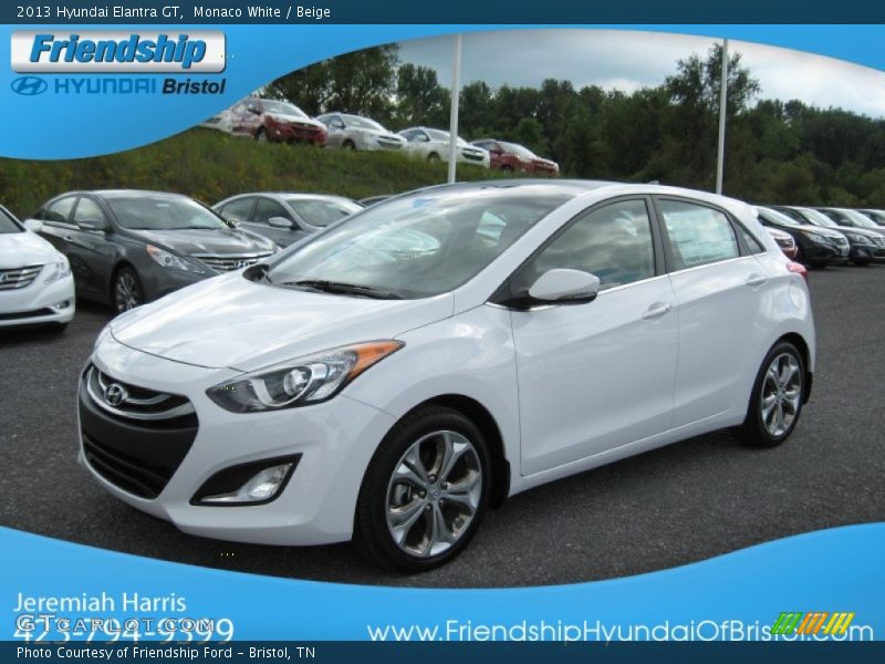 Monaco White / Beige 2013 Hyundai Elantra GT