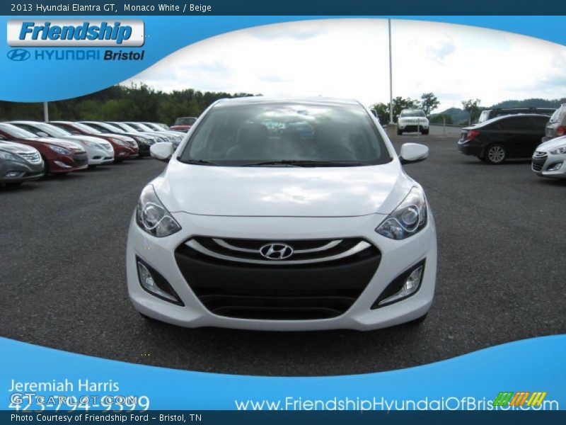 Monaco White / Beige 2013 Hyundai Elantra GT