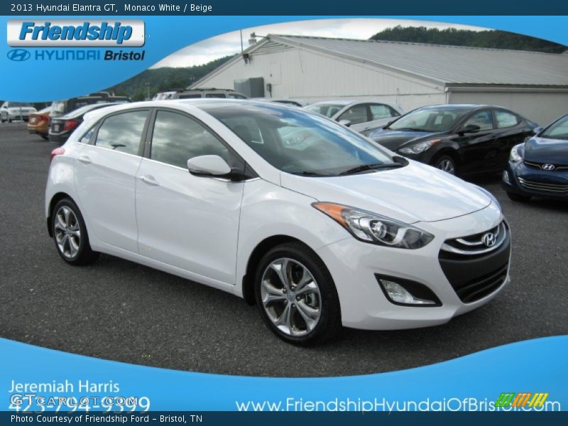 Monaco White / Beige 2013 Hyundai Elantra GT