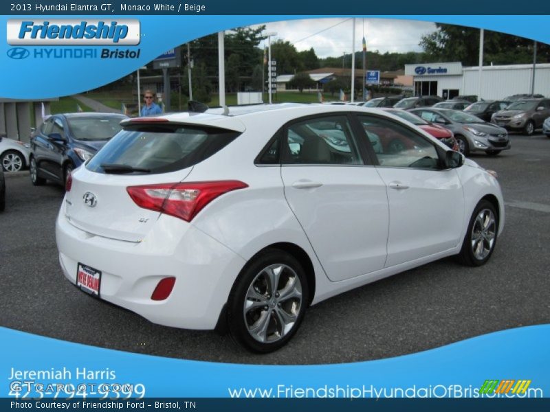 Monaco White / Beige 2013 Hyundai Elantra GT