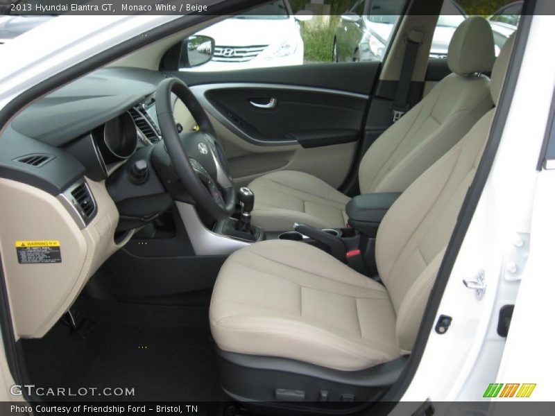 Monaco White / Beige 2013 Hyundai Elantra GT
