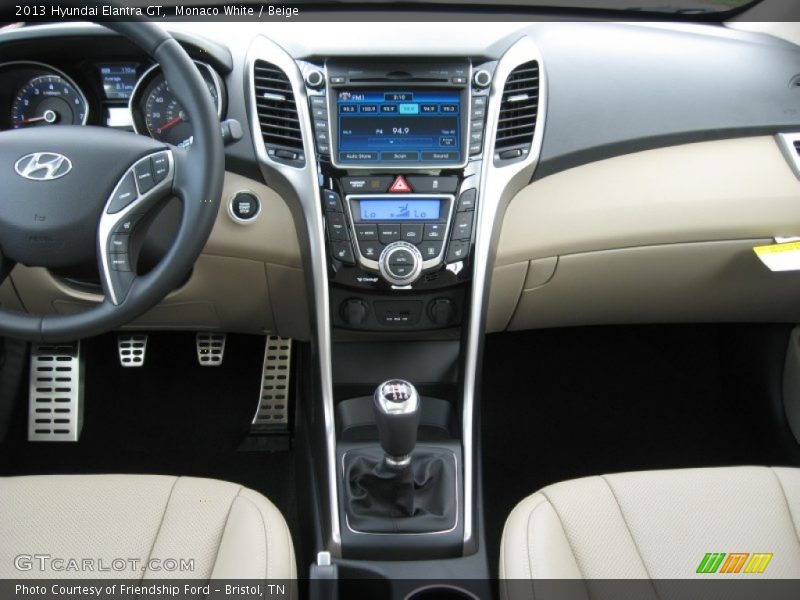 Monaco White / Beige 2013 Hyundai Elantra GT