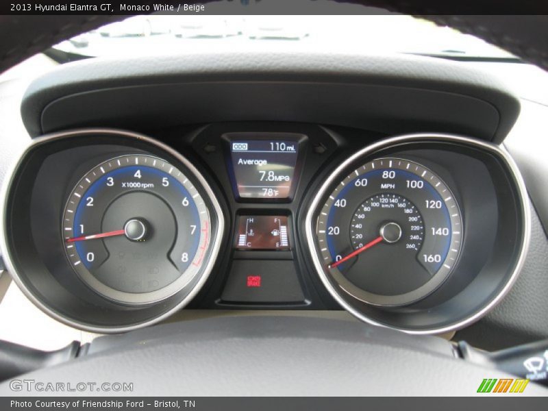 Monaco White / Beige 2013 Hyundai Elantra GT