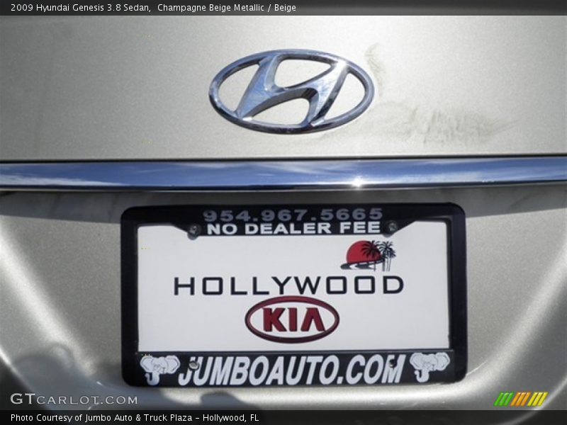 Champagne Beige Metallic / Beige 2009 Hyundai Genesis 3.8 Sedan