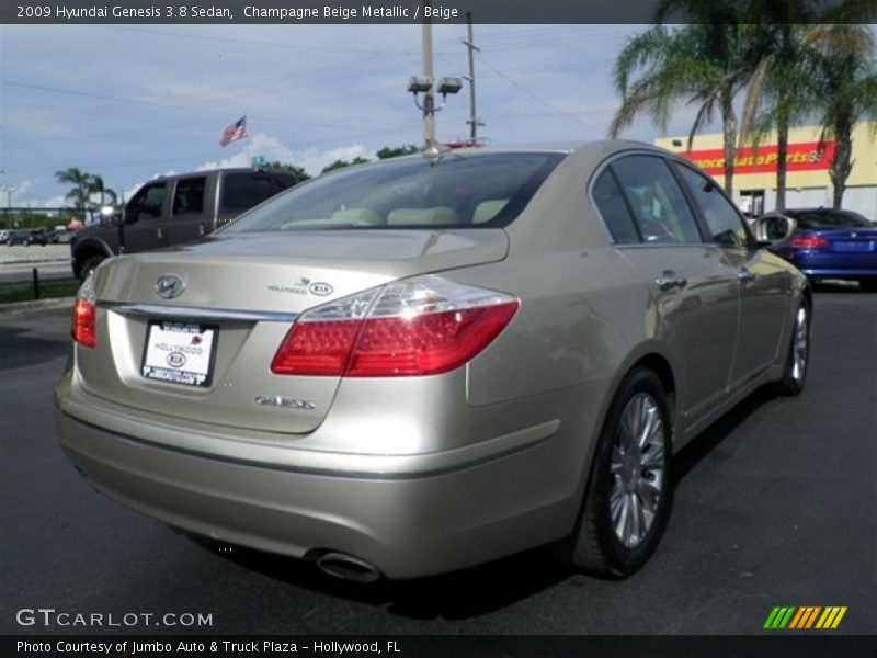 Champagne Beige Metallic / Beige 2009 Hyundai Genesis 3.8 Sedan