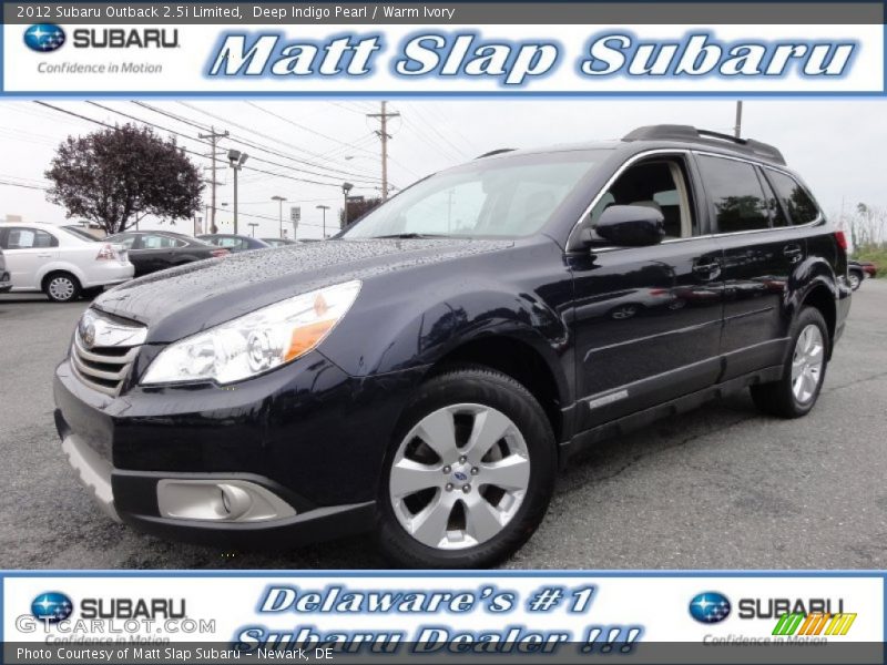 Deep Indigo Pearl / Warm Ivory 2012 Subaru Outback 2.5i Limited