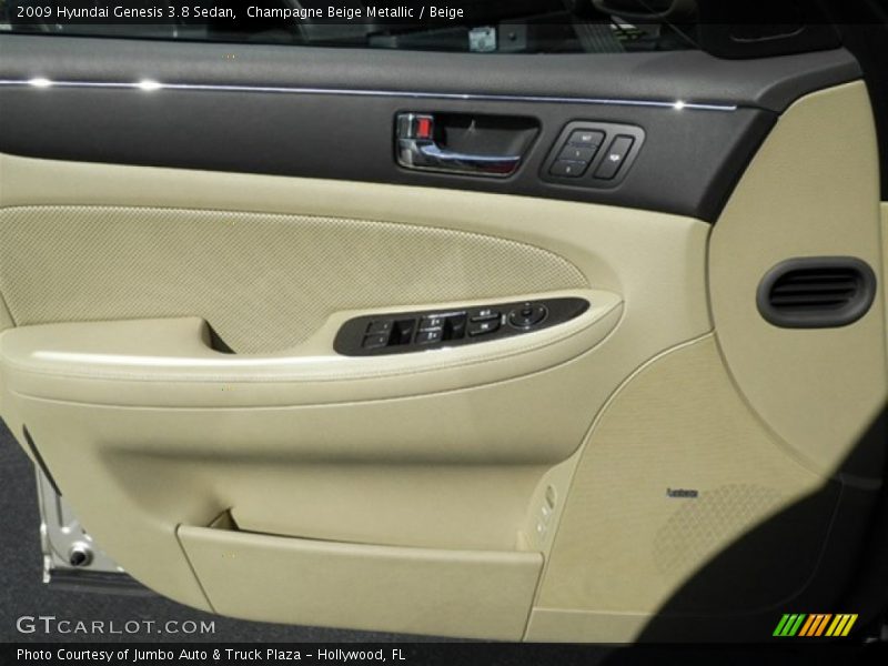 Champagne Beige Metallic / Beige 2009 Hyundai Genesis 3.8 Sedan