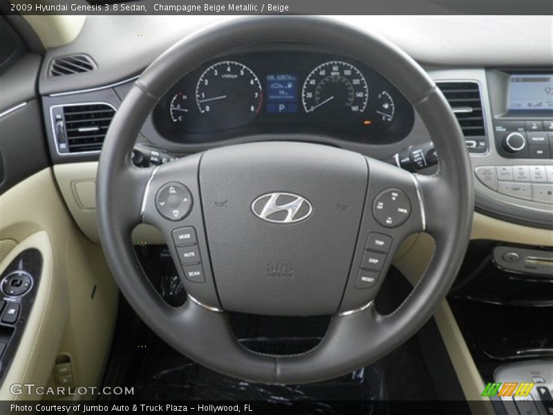 Champagne Beige Metallic / Beige 2009 Hyundai Genesis 3.8 Sedan