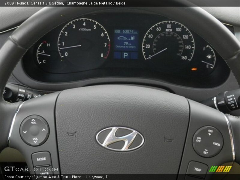 Champagne Beige Metallic / Beige 2009 Hyundai Genesis 3.8 Sedan