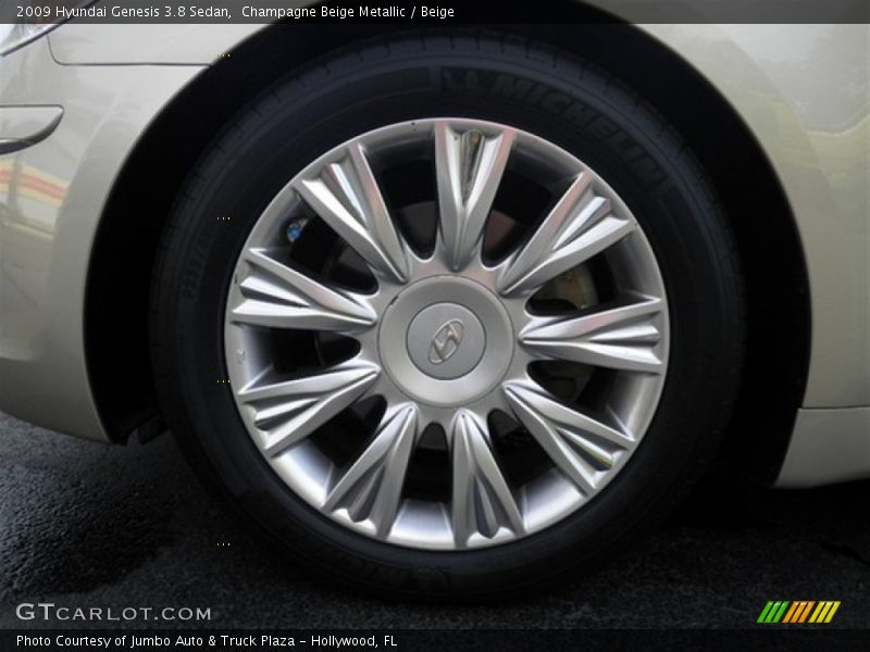 Champagne Beige Metallic / Beige 2009 Hyundai Genesis 3.8 Sedan