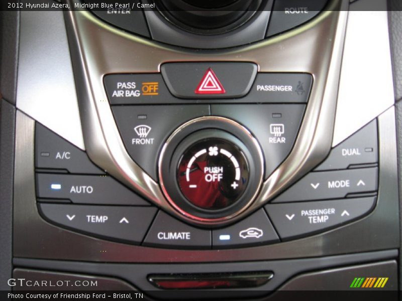 Midnight Blue Pearl / Camel 2012 Hyundai Azera