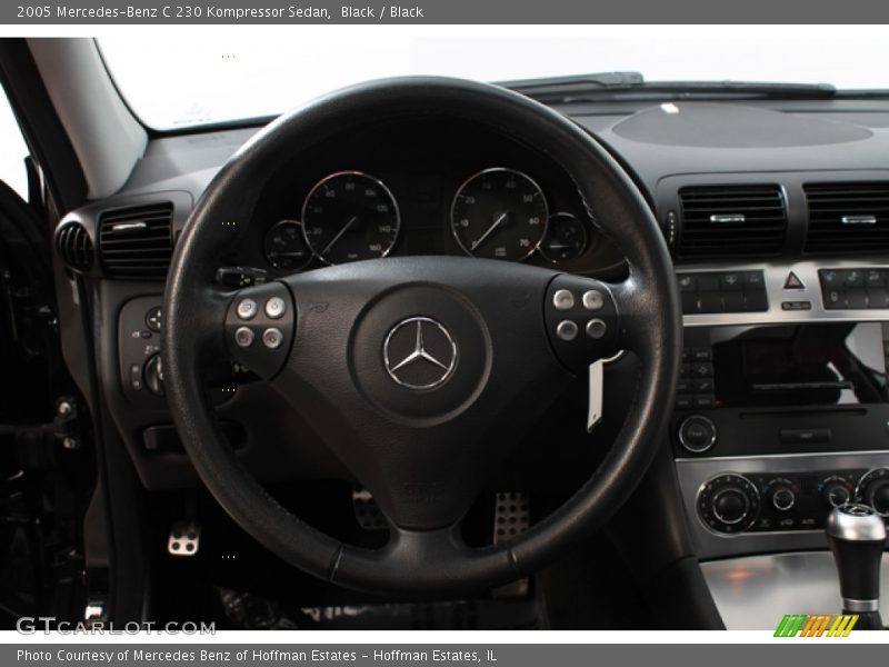 Black / Black 2005 Mercedes-Benz C 230 Kompressor Sedan