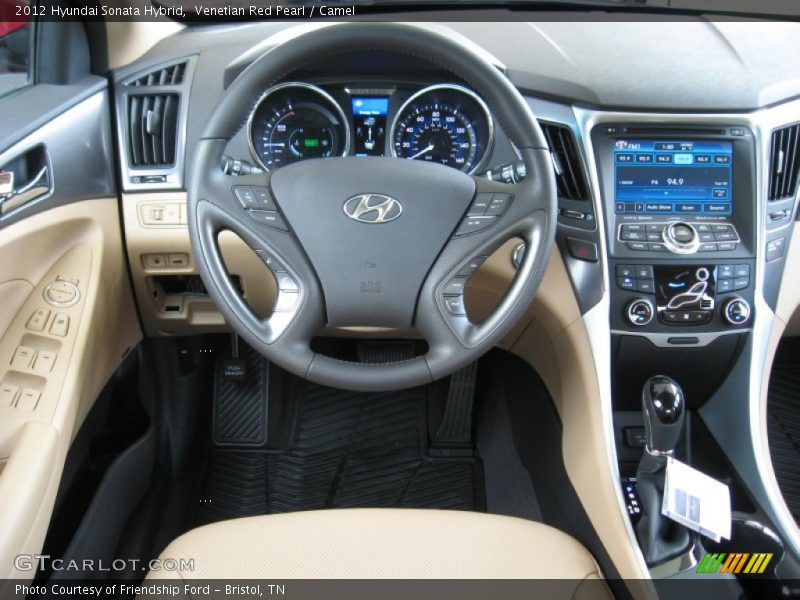 Venetian Red Pearl / Camel 2012 Hyundai Sonata Hybrid