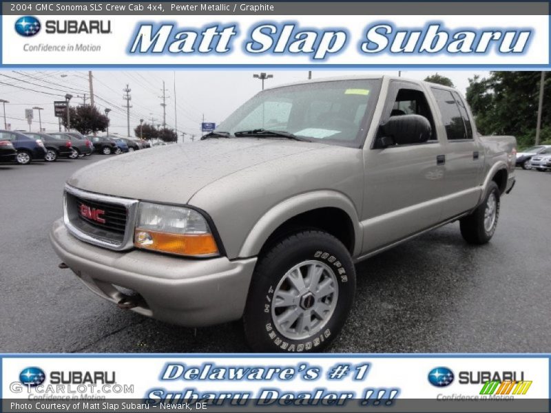 Pewter Metallic / Graphite 2004 GMC Sonoma SLS Crew Cab 4x4