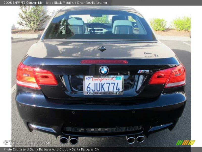 Jerez Black Metallic / Silver Novillo Leather 2008 BMW M3 Convertible