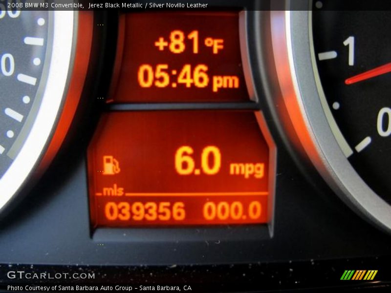 Jerez Black Metallic / Silver Novillo Leather 2008 BMW M3 Convertible