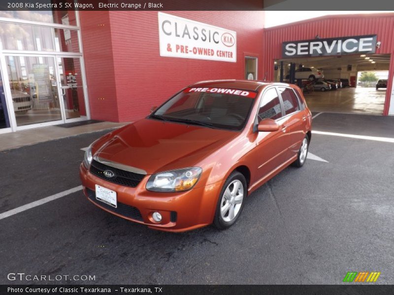 Electric Orange / Black 2008 Kia Spectra 5 SX Wagon