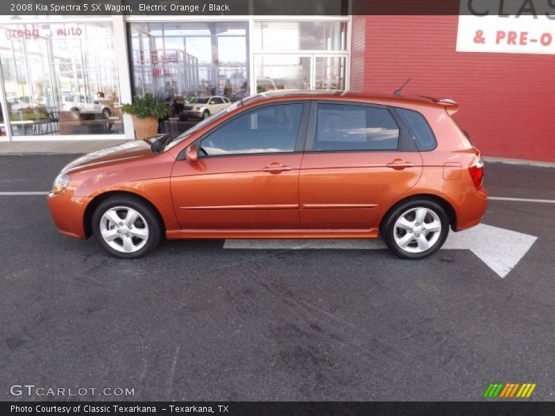 Electric Orange / Black 2008 Kia Spectra 5 SX Wagon