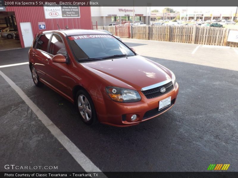 Electric Orange / Black 2008 Kia Spectra 5 SX Wagon