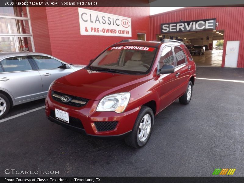 Volcanic Red / Beige 2009 Kia Sportage LX V6 4x4