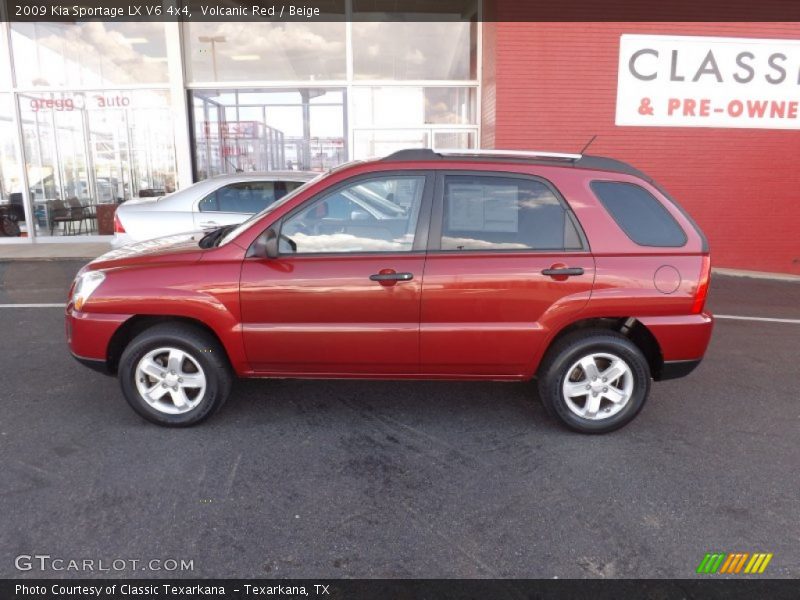 Volcanic Red / Beige 2009 Kia Sportage LX V6 4x4