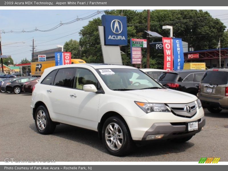 Aspen White Pearl / Parchment 2009 Acura MDX Technology