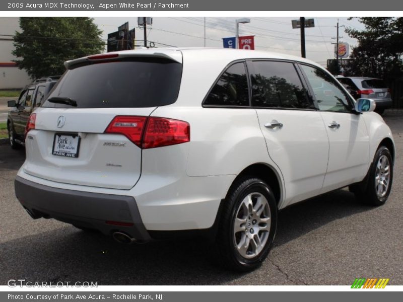 Aspen White Pearl / Parchment 2009 Acura MDX Technology