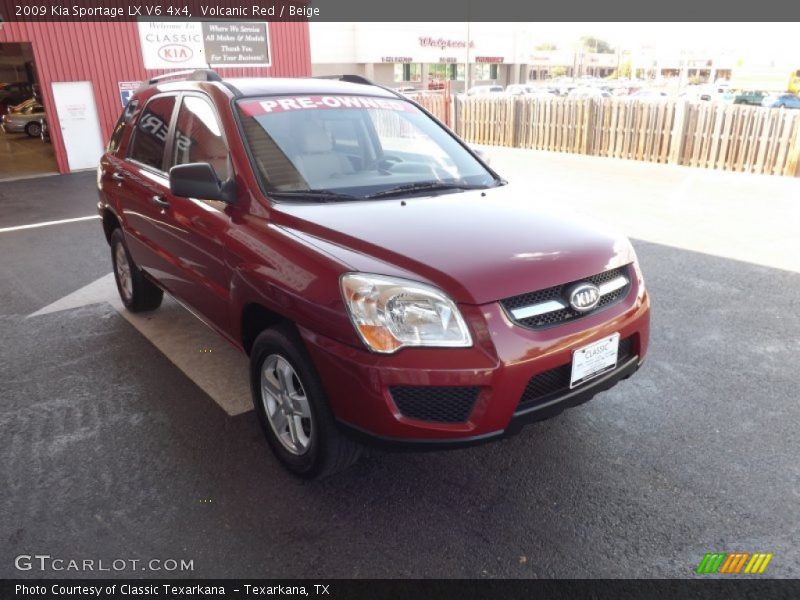 Volcanic Red / Beige 2009 Kia Sportage LX V6 4x4