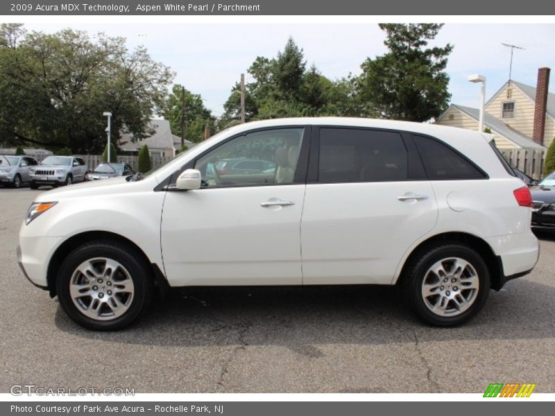 Aspen White Pearl / Parchment 2009 Acura MDX Technology