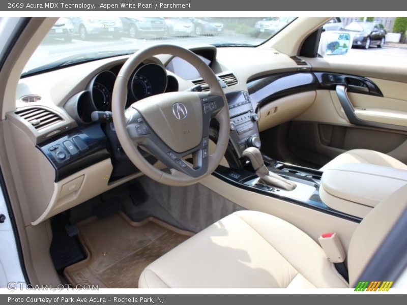 Aspen White Pearl / Parchment 2009 Acura MDX Technology