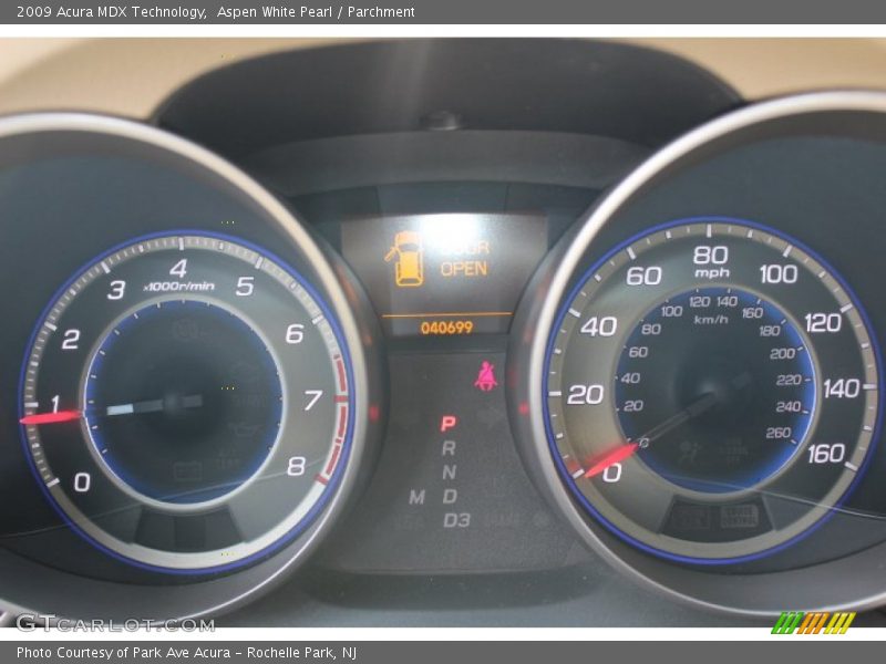 Aspen White Pearl / Parchment 2009 Acura MDX Technology