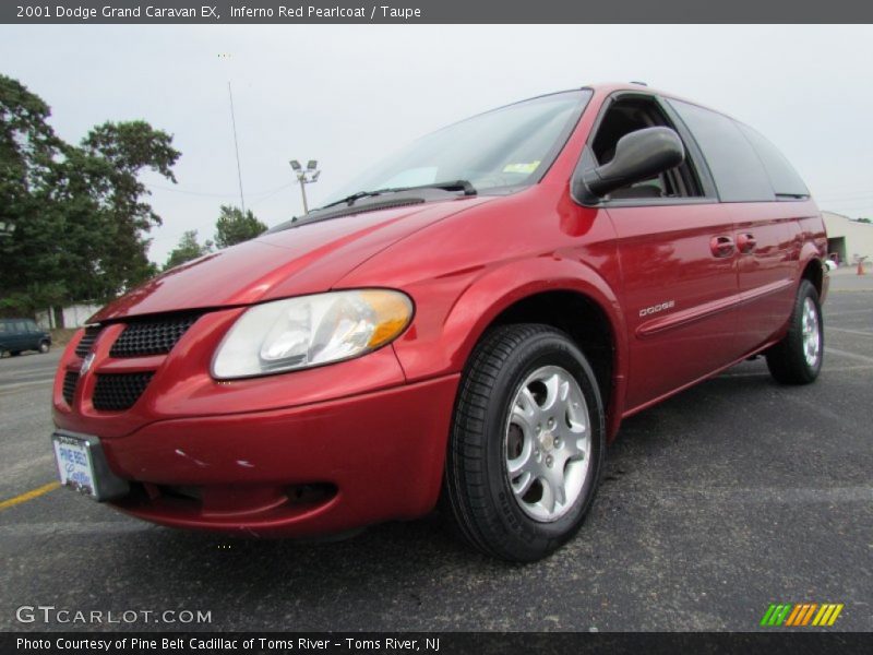 Inferno Red Pearlcoat / Taupe 2001 Dodge Grand Caravan EX