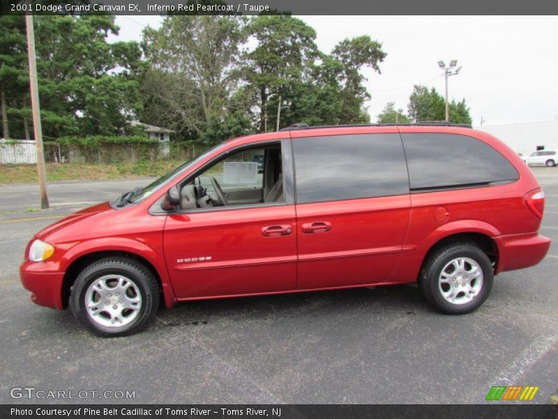 Inferno Red Pearlcoat / Taupe 2001 Dodge Grand Caravan EX