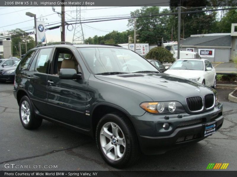 Highland Green Metallic / Beige 2006 BMW X5 3.0i