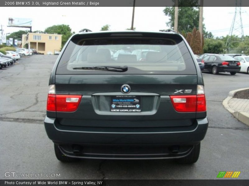 Highland Green Metallic / Beige 2006 BMW X5 3.0i