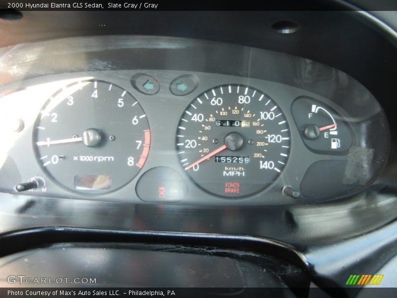 Slate Gray / Gray 2000 Hyundai Elantra GLS Sedan