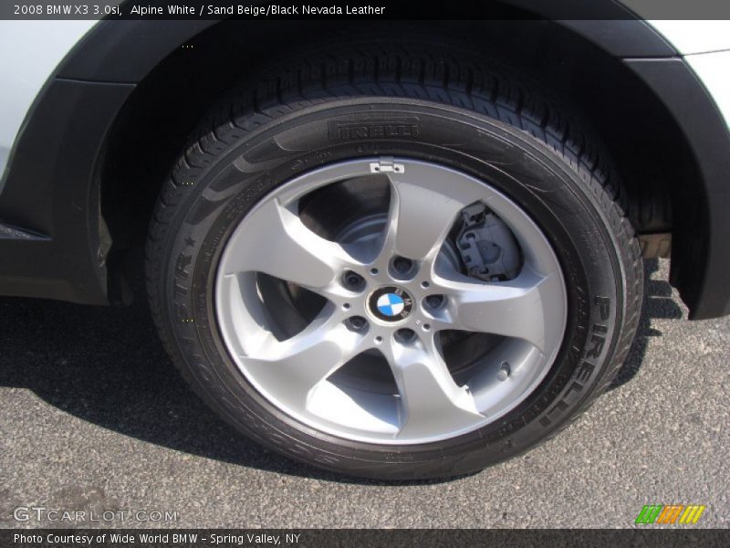 Alpine White / Sand Beige/Black Nevada Leather 2008 BMW X3 3.0si
