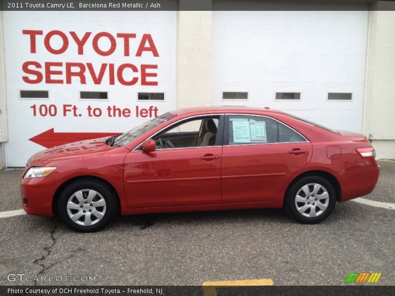 Barcelona Red Metallic / Ash 2011 Toyota Camry LE