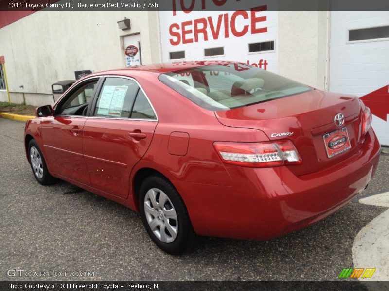 Barcelona Red Metallic / Ash 2011 Toyota Camry LE