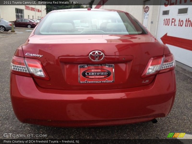 Barcelona Red Metallic / Ash 2011 Toyota Camry LE