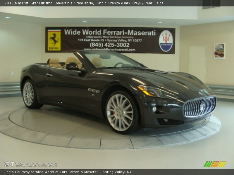 Grigio Granito (Dark Grey) / Pearl Beige 2013 Maserati GranTurismo Convertible GranCabrio